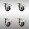 Service Caster 3 Inch 316SS Maroon Polyurethane Swivel Top Plate Caster Set Total Lock Brake SCC-SS316TTL20S314-PPUB-MRN-4 - alternate 1